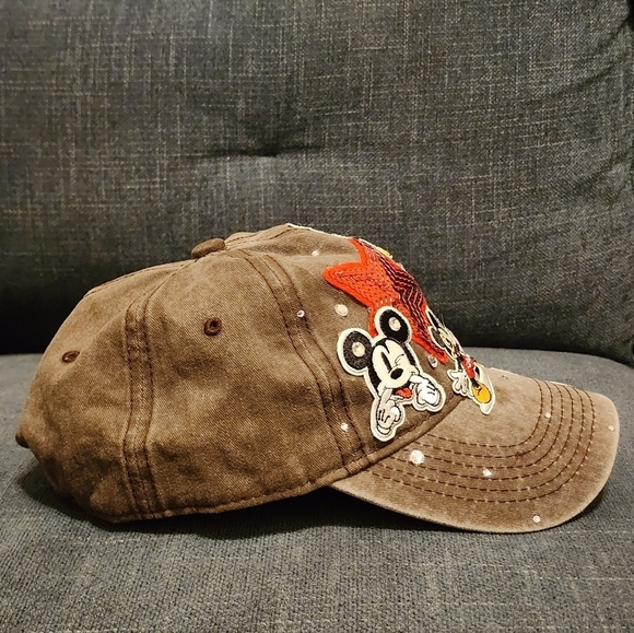 Disney Mickey Mouse OOAK Patchwork Distressed Hat Adjustable Size OS main image 5